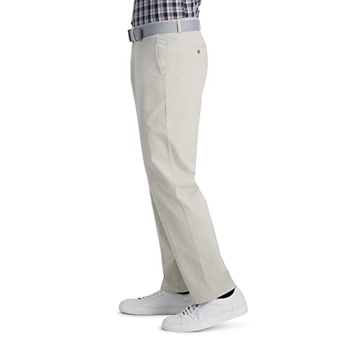 Haggar Men's Comfort Straight Fit Flat Front Flex Khaki & Chino Pants3