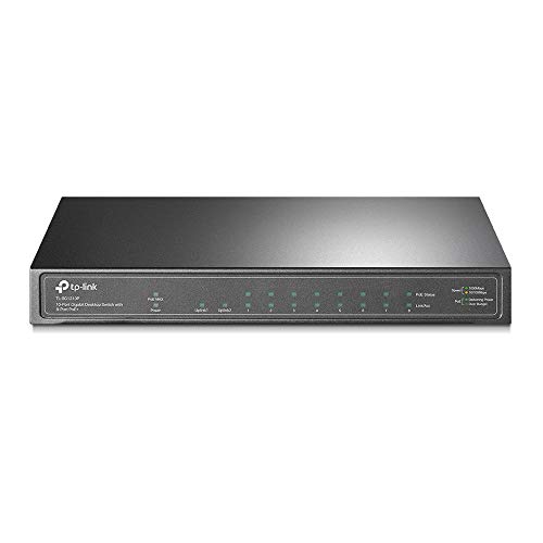 Image of TP-Link 8 Port Gigabit PoE Switch|@63W,w /1 Uplink Gigabit Port+1 SFP Slot|Desktop /Wall-Mount,Plug&Play,Limited Lifetime Protection,Traffic Optimization(TL-SG1210P),10-Port w /8 PoE+Port (Pack of 10)