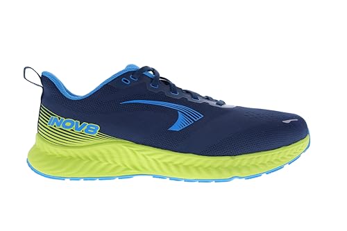 inov-8 Men's RoadFly Sneaker, Navy/Blue/Lime, 8