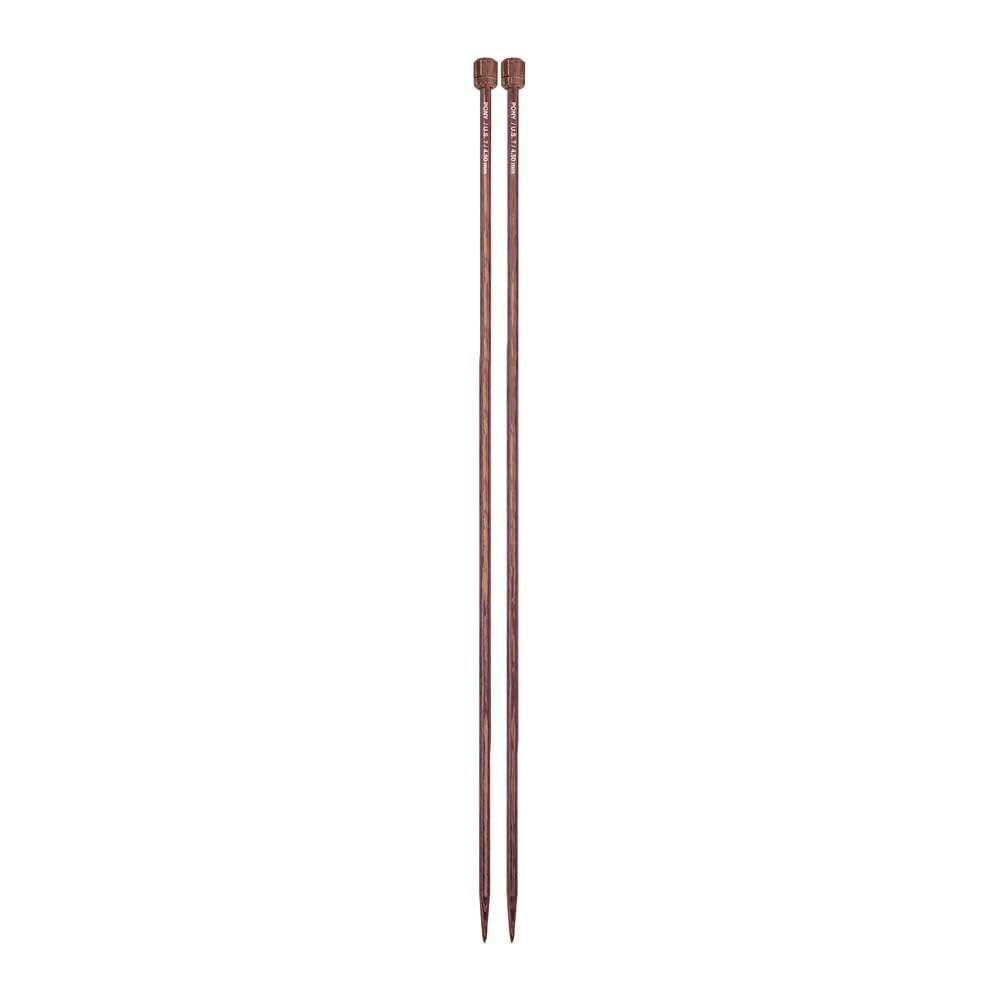 Pony Perfect Wooden Single Pointed Needles 35cm 4.5mm - 1pc