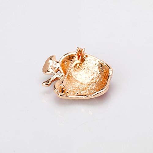 Image of New Year Christmas Apple Brooch Corsage Gift Rhinestone Banquet Scarf Pins Badge