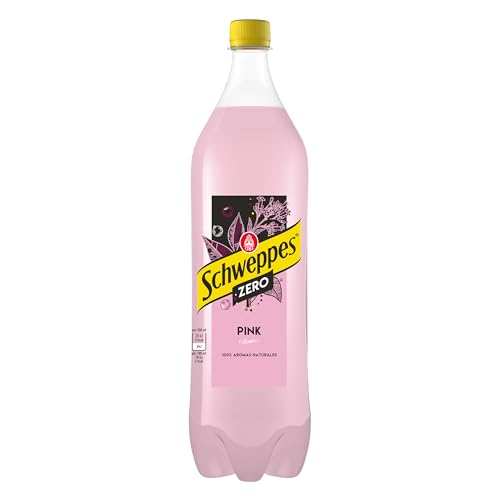 Schweppes Tónica Pink Zero, sin Azúcar ni Calorías, Bebida Refrescante - Botella PET 1L