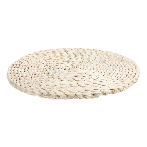 FONDOTIN Straw Meditation Stool Pad Round Floor Pillow Japanese Tatami Mat Comfortable Sitting Mat for