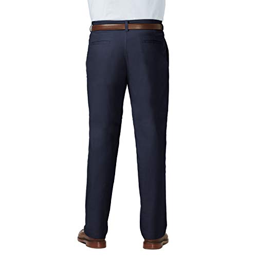 Haggar Men's Comfort Classic Fit Flat Front Flex Waistband Khaki Pant Reg. and Big & Tall Sizes3