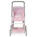 JC Toys - Berenguer Boutique | Fashionable Stroller with Canopy and Storage | Simple Folding |Pink Floral Collection | for Dolls up to 18