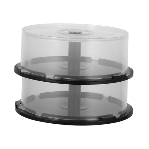 VILLCASE CD収納ボックス DVD収納バケツ プラスチック製 多目的メディアオーガナイザー 2枚セット 自宅 オフィス用