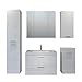 Produktbild trendteam smart living - 5-teiliges Badezimmerset - Badezimmer - Devon - Aufbaumaß (BxHxT) 180 x 190 x 47 cm - Farbe Weiß Hochglanz - 210790101