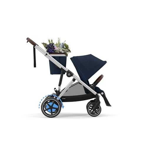 Miniatura 2 de Cybex Cochecito Dorado E-Gazelle S, Máx. 22 Kg Modo Individual 2x 22 Kg Modo Dúo , Sistema Todo En 1 Con Accionamiento Eléctrico Y 20 Configuraciones, Ocean Blue