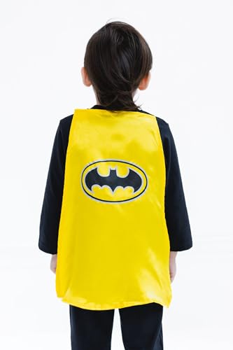 WARNER BROS. Justice League Batman Superman Lightweight Breathable Baby Zip Up Costume Coverall with Cape Newborn to Kid