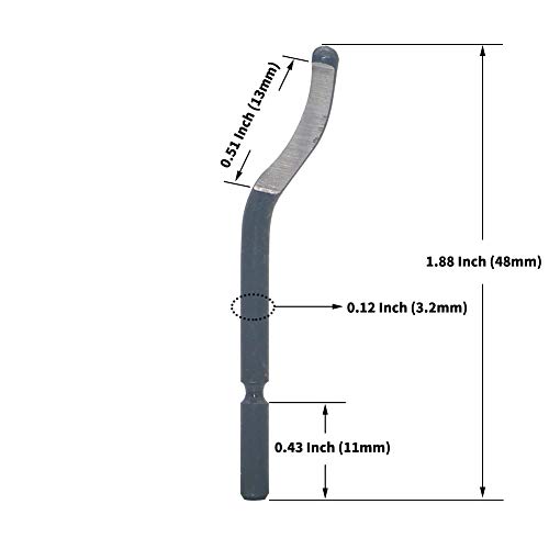 Hand Metal Deburring Tool Nb1100 Handle + 10 Pcs Bs1010 Rotary Deburr Blades, Burr Remover Hand Tool For Wood/Plastic/Aluminum/Copper And Steel #TOP2