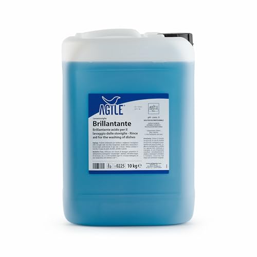 AGILE® BRILLANTANTE ACIDO PER LAVASTOVIGLIE INDUSTRIALI A PH LEGGERMENTE ACIDO - 1 tanica da 10kg