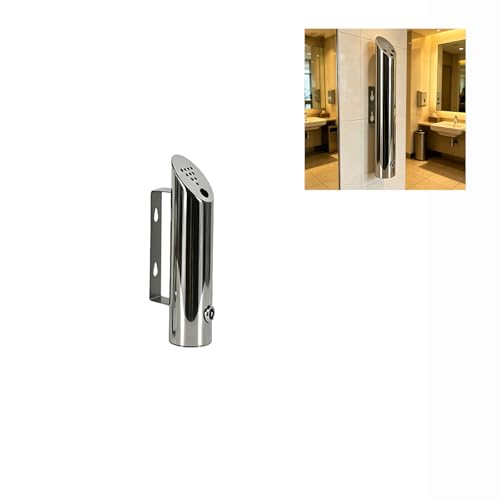 Cendrier d'extérieur mural en acier inoxydable verrouillable taille S pour entreprise