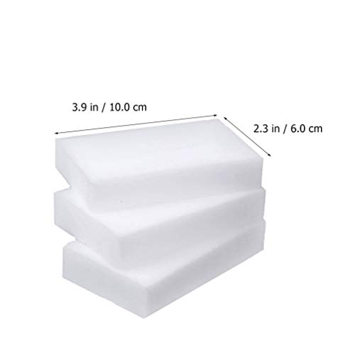 EXCEART 100Pcs Sponge Eraser Eraser Sponge Multi- Functional Scrubber Foam Cleaning Pads for Bathtub