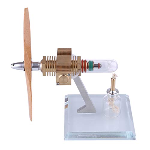 Yamix Stirling Mini Engine Model Toy- Wooden Propeller Aircraft Head Shape