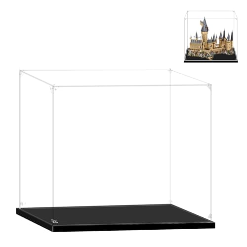 LILIKAKA Vitrina acrílica de 28.74 x 18.89 x 24.8 pulgadas, adecuada para el castillo Lego 71043 de Harry Potter Hogwarts, protege tus coleccionables del polvo con una vitrina transparente