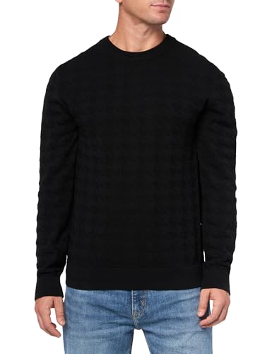 Pull-Over Homme HUGO Cotton Pullover Sweater Tricot Col Rond Manches Longues