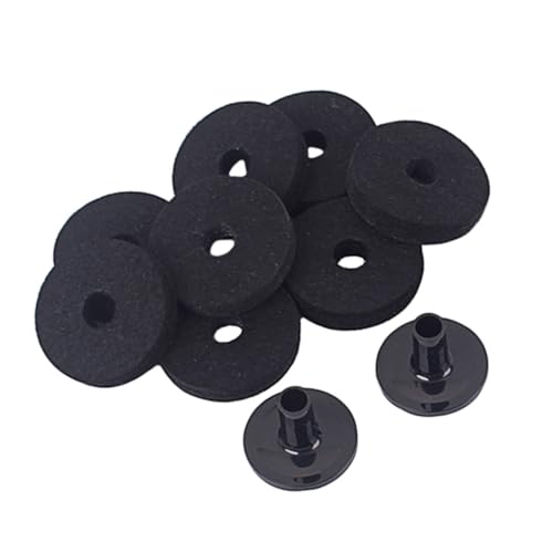 HEMOTON 50mm Drum Pad Felt Washers Cymbal Sleeve Set 8 Washers 2 Sleeves Perfect Replacement for Damaged Parts
