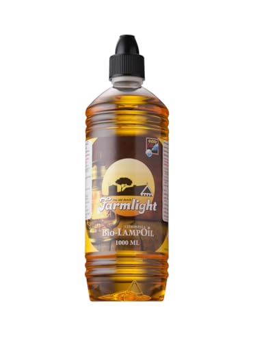 HORECA CANDLES Bio Zitronella Lampenöl 1L Natürliches Duftöl für Gartenfackeln Öllampen & Outdoor-Laternen Rauchfrei & Geruchsarm Saubere Verbrennung