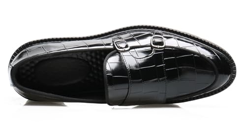 Santimon Mens Loafers Casual Dress Slip On for Men Patent Leather Smoking Plaid Penny Loafes Tuexdo Wedding Mocasines Formal Business Prom Shoes3