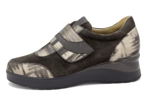 Zapato de tira ajustable PieSanto de charol negro para la oficina y eventos