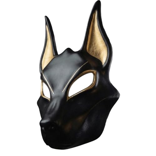 Masque de chacal Jackal cosplay avec sangle réglable pour Halloween et fêtes