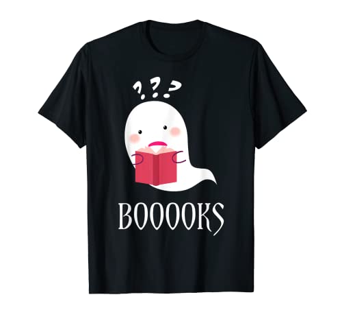 Booooks Funny Ghost Reading Books Halloween Costume Gifts T-Shirt