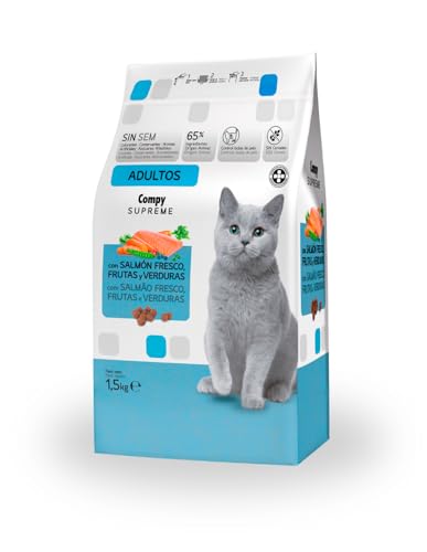 Comida Gato Adulto spreme Compy con salmón, Frutas y Verduras 1.5 kg