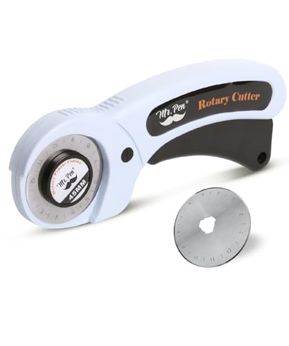Mr. Pen- 45mm Rotary Cutter with 1 Extra Blade, Ergonomic Handle, Rotary Cutter for Fabric