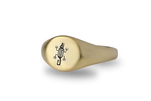 Bague aztèque personnalisée cadeau pour elle spirituel et unique