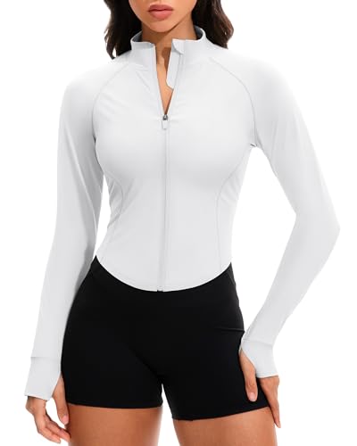 GYM RAINBOW Women's UPF 50+ Sun Protection Jacket Cooling Cropped Lightweight Sun Shirt Running Jacket Outdoor Hiking