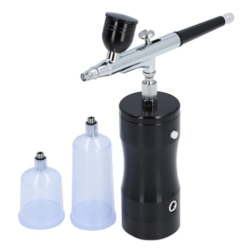 Generic Kit de Aerógrafo, Juego de Aerógrafo Recargable Portátil con Salida de 27PSI para Maquillaje, Manualidades, Boquilla de 0,3mm