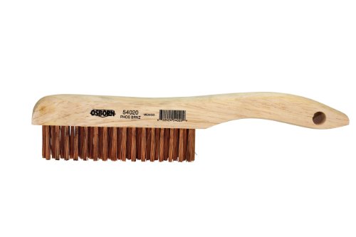 Osborn 54020 Shoe Handle Wire Scratch Brush, Phosphorous Bronze Bristle, 5-1/4
