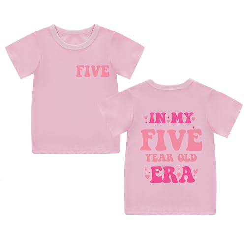 Toddler GILR Two Three Four Five Birthday Shirt in My Two-Five Years Old Era T-Shirts