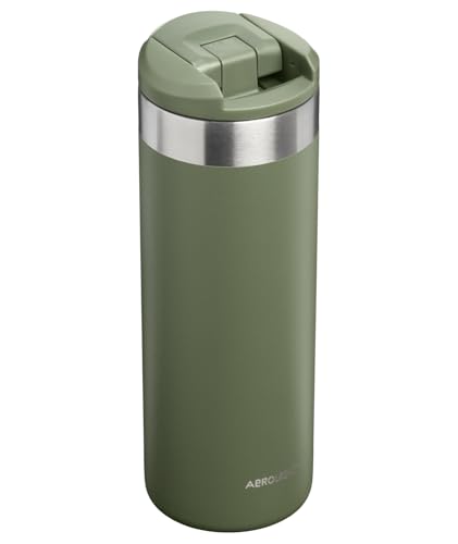 Image of Stanley AeroLight Transit Bottle 16 oz | Locking Drink Through Lid | Leak Resistant Water Bottle or Coffee Travel Mug | Lightweight Insulated Stainless Steel | BPA-Free | Dried Pine
