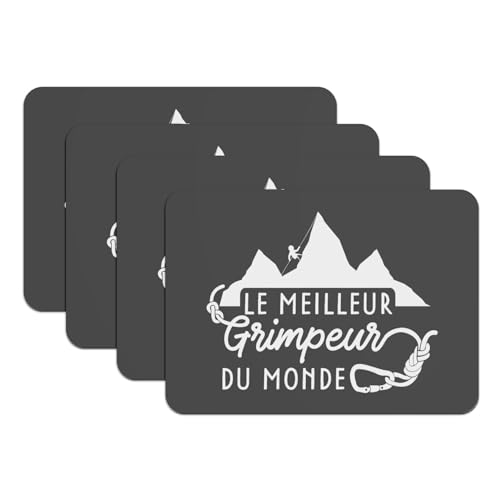 Sets de table escalade grand format antidérapants avec caoutchouc noir