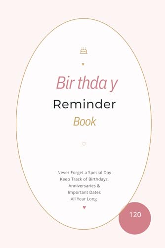 Birthday Reminder Book: reminders to keep track of all the special occasions in your life!