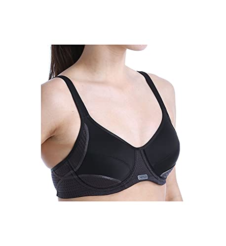 Berlei Women’s Electrify Mesh Underwire Sports Bra- Non Padded, high Impact, Maximum Support, Black (Black), 38C, 1 Piece