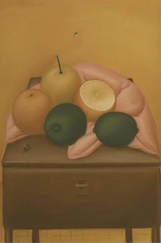 Peinture Toile Fernando Botero Oranges Et Citrons Décoration Murale Salon et Cuisine Moderne