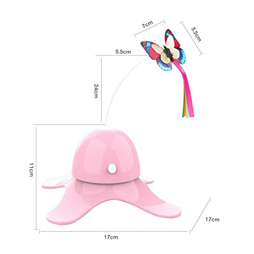 Brinquedo giratório elétrico interativo para gatos Adaskala Brinquedo giratório de 360 ​​graus para