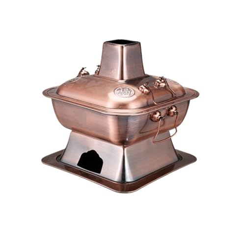 INUUXLG Hotpot for Cooking Copper Hot Pot Traditional Hot Pot Modern Hot Copper Household Kitchen Soup Pot Cooking Pot Kitchenware (Copper 32cm)
