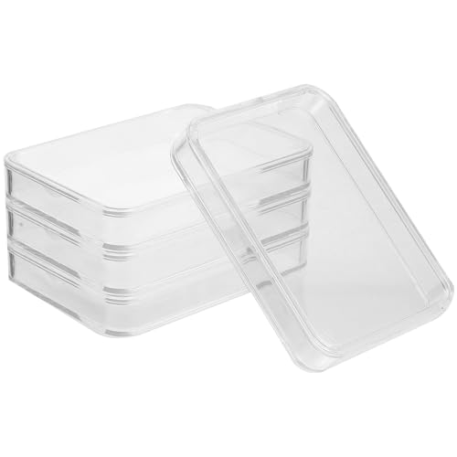 Cajas transparentes para almacenamiento de monedas, pack de 4