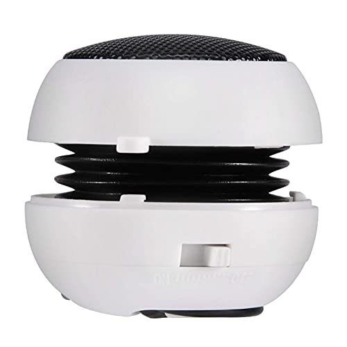 Mini Głośniki z Wtyczką Jack, Przenośny Mini Travel 3,5 Mm Głośnik do Telefonu Wbudowana Bateria do Telefonu Komórkowego MP3 PC, Głośniki z Możliwością ładowania do Telefonu(biały)