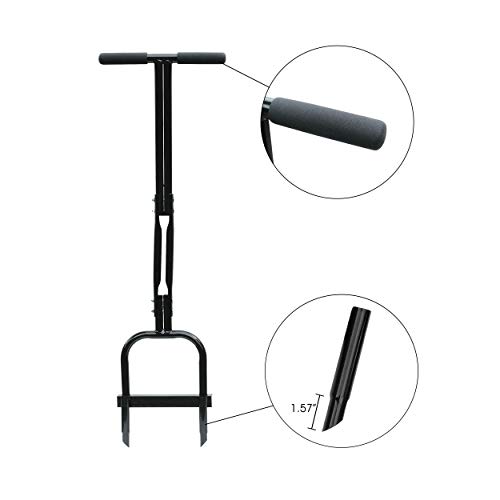 Gardzen Plug Aeration, Hand Hollow Tine Lawn Aerator, Heavy Duty Aerator for Compacted Soils and Lawns, 35