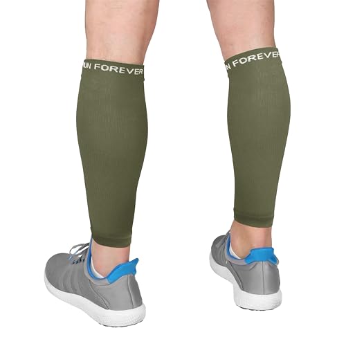 Run Forever Calf Compression Sleeves for Men and Women - Leg Compression Sleeve - Footless Compression Socks for runners