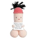 Emotional Support Dick, Funny Positive Handmade Emotional Support Dick Doll Gift, Knitted Emotional Support Dick, Fun Desk Decoration Cute Crochet Doll Inspirational Gifts for Boyfriends Husband