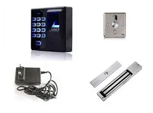 NAVKAR SYSTEMS Fingerprint Access Control System with EM Lock, Exit Push Button and Adapter (Dark Grey, Standard) Fingerprint Access Control System with EM Lock, Exit Push Button and Adapter