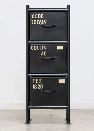 Amazon｜使うと雰囲気の良くなるスチールチェスト ＜ienowa/縦型3杯