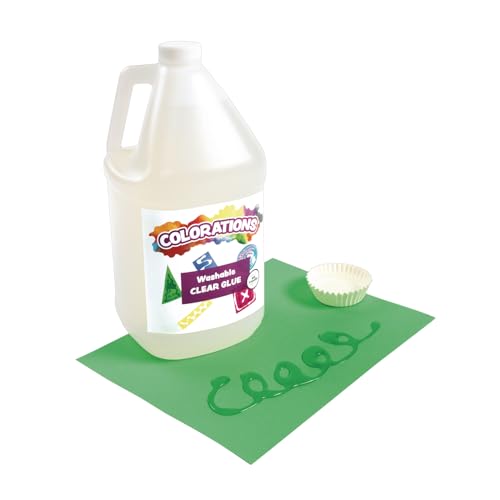 Colorations Washable Clear Glue, 1 Gallon, Non-Toxic, Great for Slime | Pegamento Transparente Lavable, 1 Galón, No Tóxico, Ideal para Slime y Manualidades miniatura 4