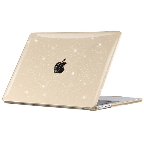 EooCoo Cover Compatibile con MacBook Air 13,6 Pollici M2 M3 M4 M5 A3449 A2681 A3113 A3240 con Touch ID,Custodia Rigide in Plastica per Mac Air 13 2026 2025 2024 2022 - Scintillante Cristallo Galassia