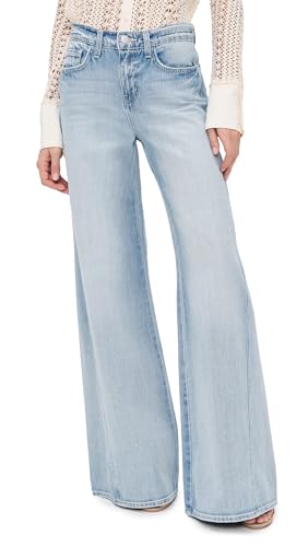 L'AGENCE Women's Beau T-Seam Wide Leg Jeans